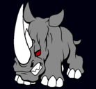 Dibujo Rinoceronte II pintado por miguelito