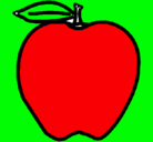 Dibujo manzana pintado por ed6