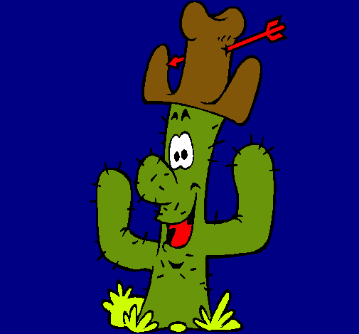 Cactus con sombrero