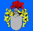 Dibujo Escudo de armas y casco pintado por SEBASTIAN