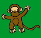 Dibujo Mono pintado por ernesto