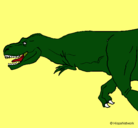 Dibujo Tiranosaurio rex pintado por hanny