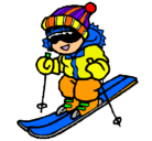 Dibujo Niño esquiando pintado por diego