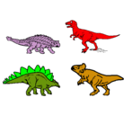 Dibujo Dinosaurios de tierra pintado por milton