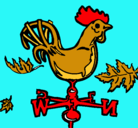 Dibujo Veletas y gallo pintado por entudi
