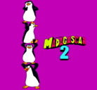 Dibujo Madagascar 2 Pingüinos pintado por aleix