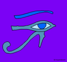 Dibujo Ojo Horus pintado por katiita