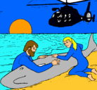 Dibujo Rescate ballena pintado por yessica4075