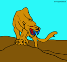 Dibujo Tigre con afilados colmillos pintado por stefangio