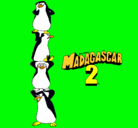 Dibujo Madagascar 2 Pingüinos pintado por alex