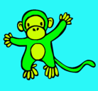 Dibujo Mono pintado por marcelo