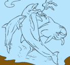 Dibujo Delfines jugando pintado por joeltancredi