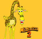 Dibujo Madagascar 2 Melman pintado por victoria