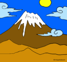 Dibujo Monte Fuji pintado por angela