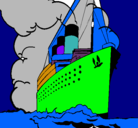 Dibujo Barco de vapor pintado por EMMANUEL