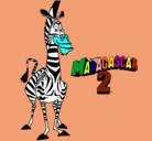 Dibujo Madagascar 2 Marty pintado por afgxdfsrr