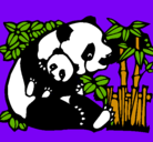Dibujo Mama panda pintado por ALISONARIAS