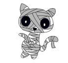 Dibujo Gato garabato momia pintado por claudia