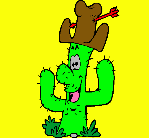 Cactus con sombrero