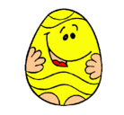 Dibujo Huevo de pascua feliz pintado por egg