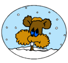 Dibujo Ardilla en bola de nieve pintado por Hamster