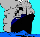Dibujo Barco de vapor pintado por matias