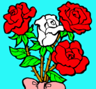 Dibujo Ramo de rosas pintado por DEYNER