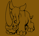 Dibujo Rinoceronte II pintado por nerea