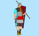 Dibujo Soldado romano pintado por jessie