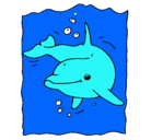 Dibujo Delfín pintado por delfinito