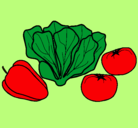 Dibujo Verduras pintado por JOSE