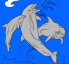 Dibujo Delfines jugando pintado por naim