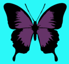 Dibujo Mariposa con alas negras pintado por ruth