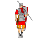 Dibujo Soldado romano pintado por rubenxd