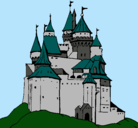 Dibujo Castillo medieval pintado por lore