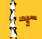 Dibujo Madagascar 2 Pingüinos pintado por Cinthia