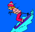 Dibujo Esquiadora pintado por sandracool