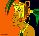 Dibujo Jefe de la tribu pintado por maya