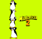 Dibujo Madagascar 2 Pingüinos pintado por tomas