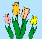 Dibujo Tulipanes pintado por jessica