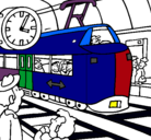 Dibujo Estación de ferrocarriles pintado por jaime