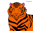 Dibujo Tigre pintado por Tebito
