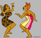 Dibujo Mujeres bailando pintado por adriana