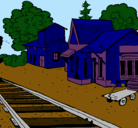 Dibujo Estación de tren pintado por raul