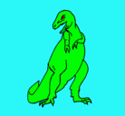 Dibujo Tiranosaurios rex pintado por alan