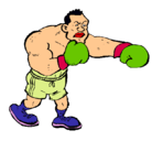 Dibujo Boxeador pintado por axel