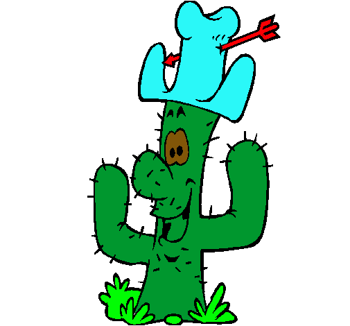 Cactus con sombrero