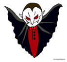 Dibujo Vampiro terrorífico pintado por chente