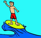 Dibujo Surfista pintado por hayde