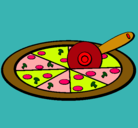 Dibujo Pizza pintado por mgrtef